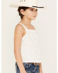 Shyanne Girls' Eyelet Button Front Tank Top