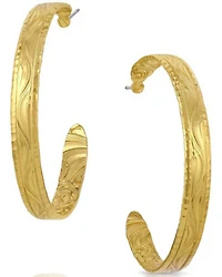 Montana Silversmiths Women's Timeless Treasure Chiseled Hoop Earrings