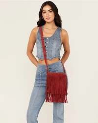 Idyllwind Women's Camarillo Suede Fringe Crossbody Bag