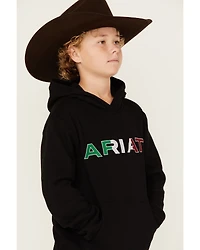 Ariat Boys' Mexico Flag Logo Hooded Sweatshirt