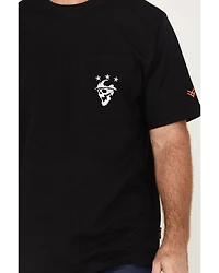 Hawx Men's Scream Embroidered Short Sleeve Graphic T-Shirt