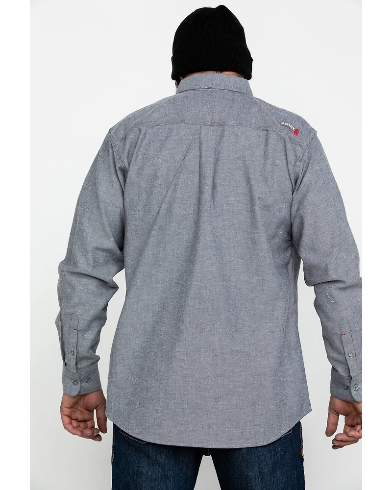 Ariat Men's FR Solid Durastretch Long Sleeve Work Shirt - Big