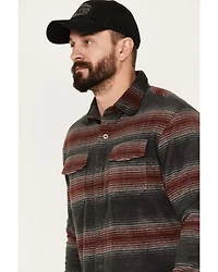 Dakota Grizzly Men's Bowie Button Down Long Sleeve Striped Western Fleece Shirt