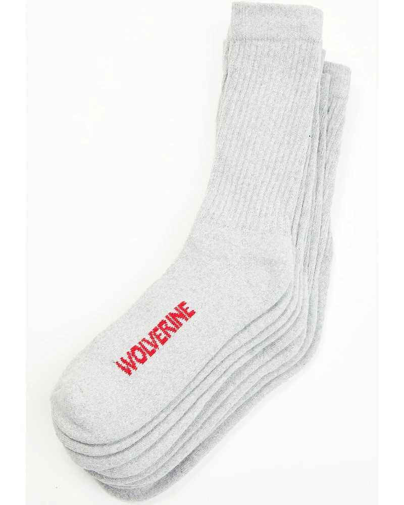 Wolverine Men's Solid Crew Socks - 4 Pack
