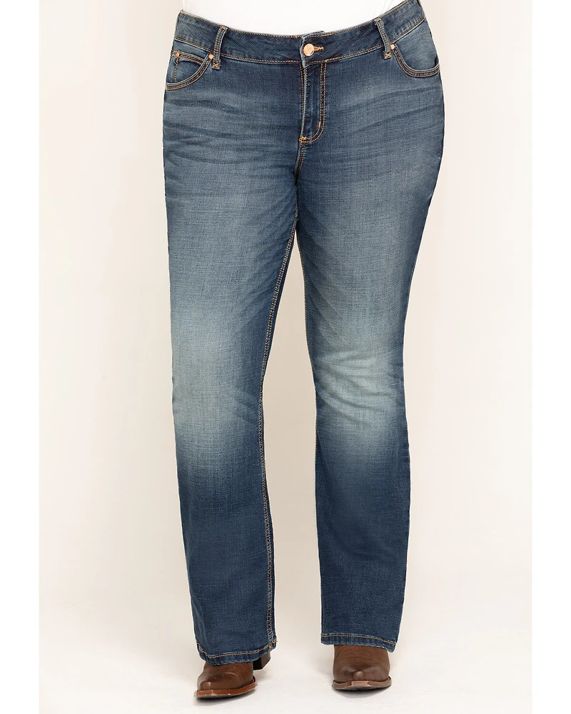 Wrangler Retro Women's Dark Mae Bootcut Jeans - Plus