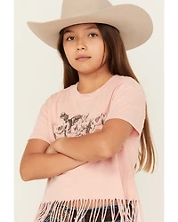 Buttercup Girls' Herd That Fringe Short Sleeve Graphic Tee