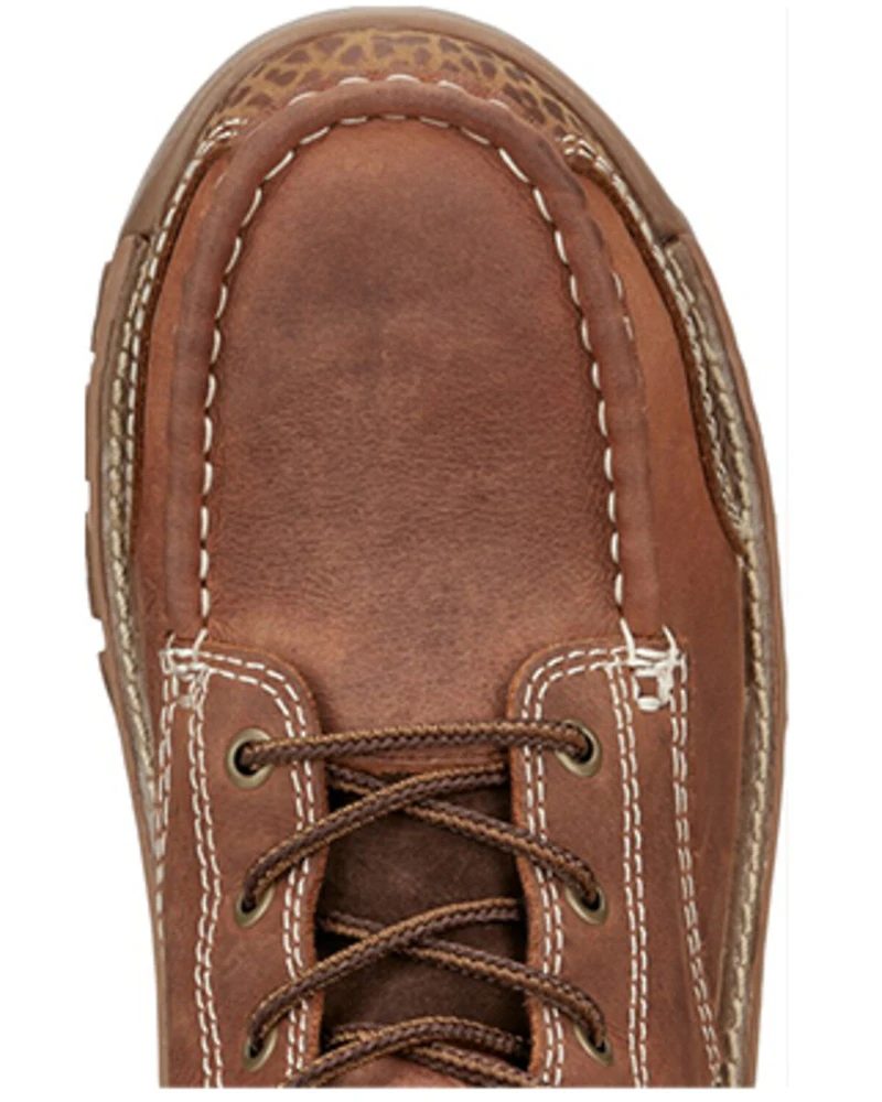 Justin Men's 5" Corbett Lace-Up Moc Waterproof Work Boots - Alloy Toe
