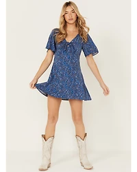 Idyllwind Women's Cardinal Printed Mini Dress