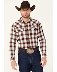 Cody James Men's Alrighty Plaid Print Long Sleeve Snap Western Flannel Shirt
