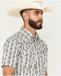 Cowboy Hardware Men's Southwestern Short Sleeve Snap Western Shirt