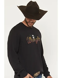 Wrangler Men's Steerhead Roped Logo Long Sleeve Graphic T-Shirt