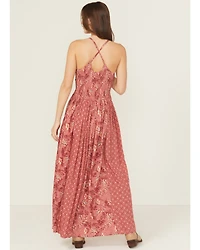 Rock & Roll Denim Women's Printed Sleeveless Maxi Dress