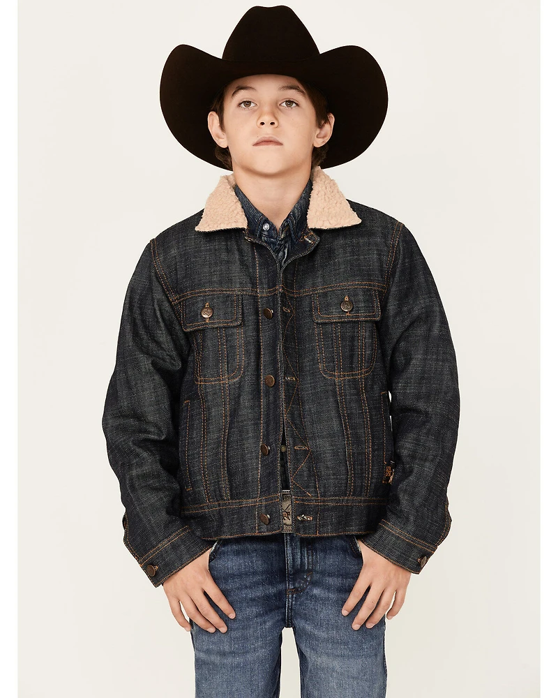 STS Ranchwear Boys' Sherpa Lined Denim Jacket