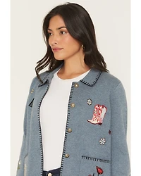 Pendleton Women's Souvenir Patch Button-Down Cardigan