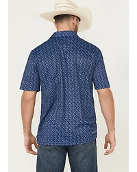 Ariat Men's TEK Leaf Print Short Sleeve Performance Polo