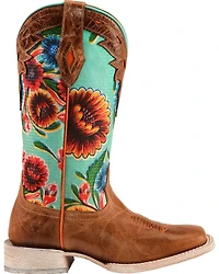Ariat Women's Floral Textile Circuit Champion Western Boots - Broad Square Toe