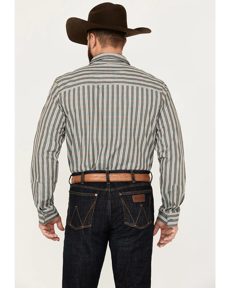 Gibson Trading Co Men's Stadium Plaid Print Long Sleeve Button-Down Shirt