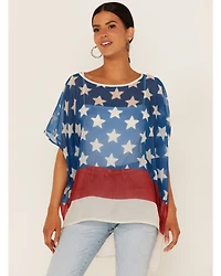 Tasha Polizzi Women's Stars & Stripes Spirit Poncho