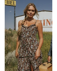Idyllwind Women's Floral Print Sleeveless Maxi Dress