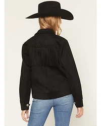 Idyllwind Women's Norton Faux Suede Bonded Fringe Shacket