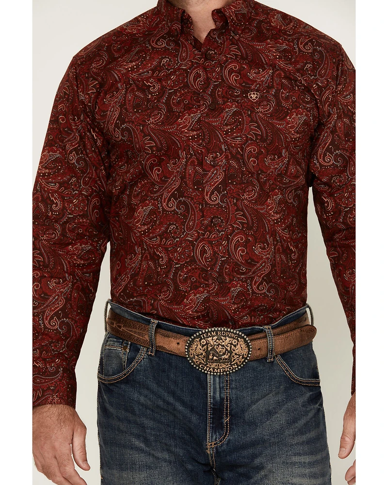 Ariat Men's Jaydon Paisley Print Long Sleeve Button-Down Western Shirt