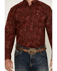 Ariat Men's Jaydon Paisley Print Long Sleeve Button-Down Western Shirt