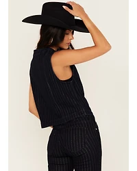 Ariat Women's Denim Lurex Striped Vest