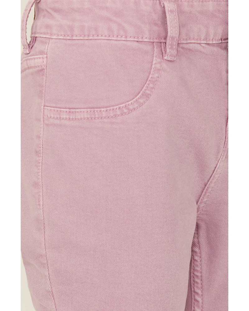 Shyanne Girls' Super Flare Distressed Hem Stretch Jeans