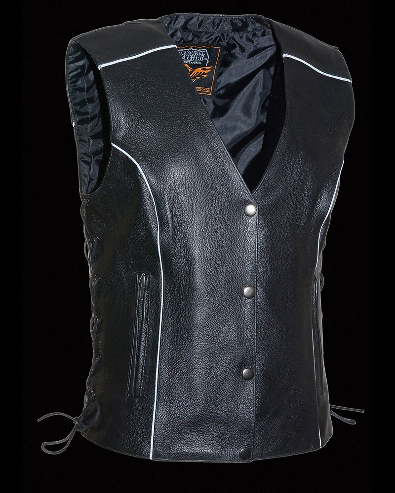 Milwaukee Leather Women's Side Lace Concealed Carry Vest - 5X
