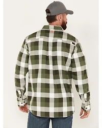 Hawx Men's FR Midweight Plaid Print Long Sleeve Button-Down Work Shirt - Big & Tall