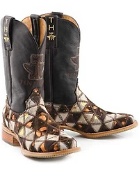 Tin Haul Women's Shaggy Diamonds Western Boots - Broad Square Toe