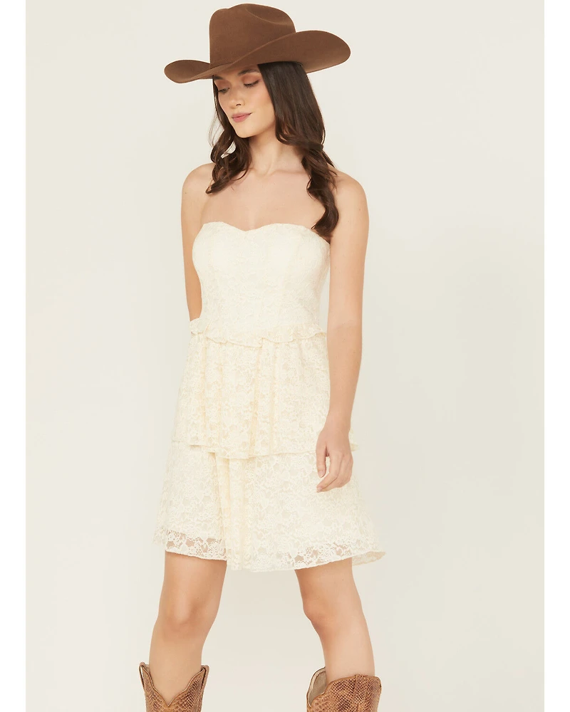 Originality Women's Boot Barn Exclusive Lace Tiered Mini Dress