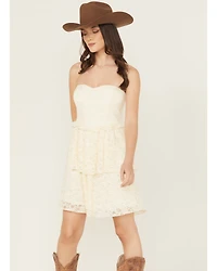 Originality Women's Boot Barn Exclusive Lace Tiered Mini Dress