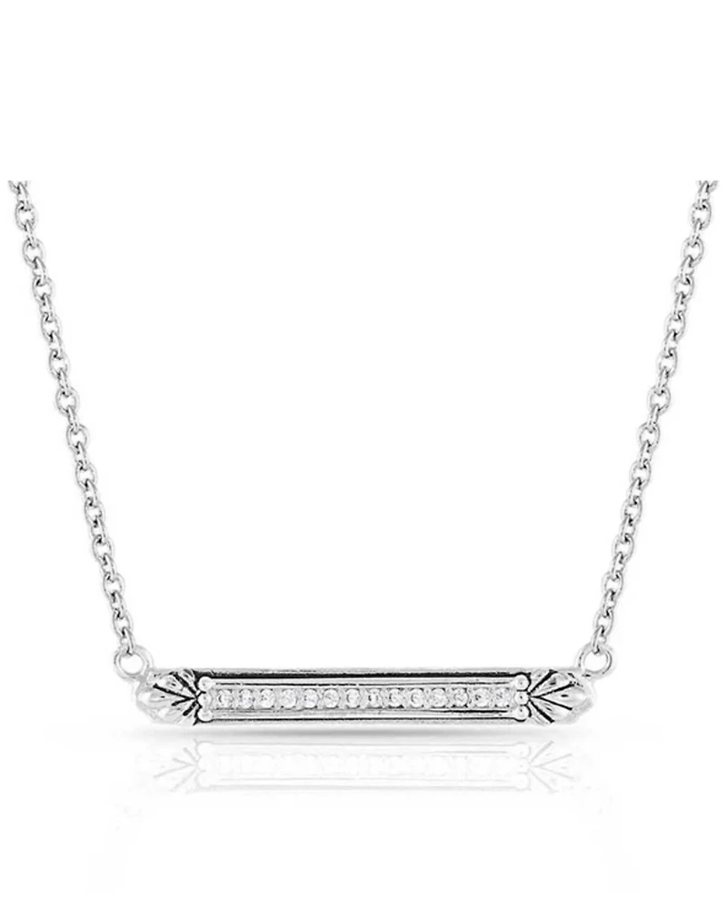 Montana Silversmiths Women's Setting the Crystal Bar Necklace