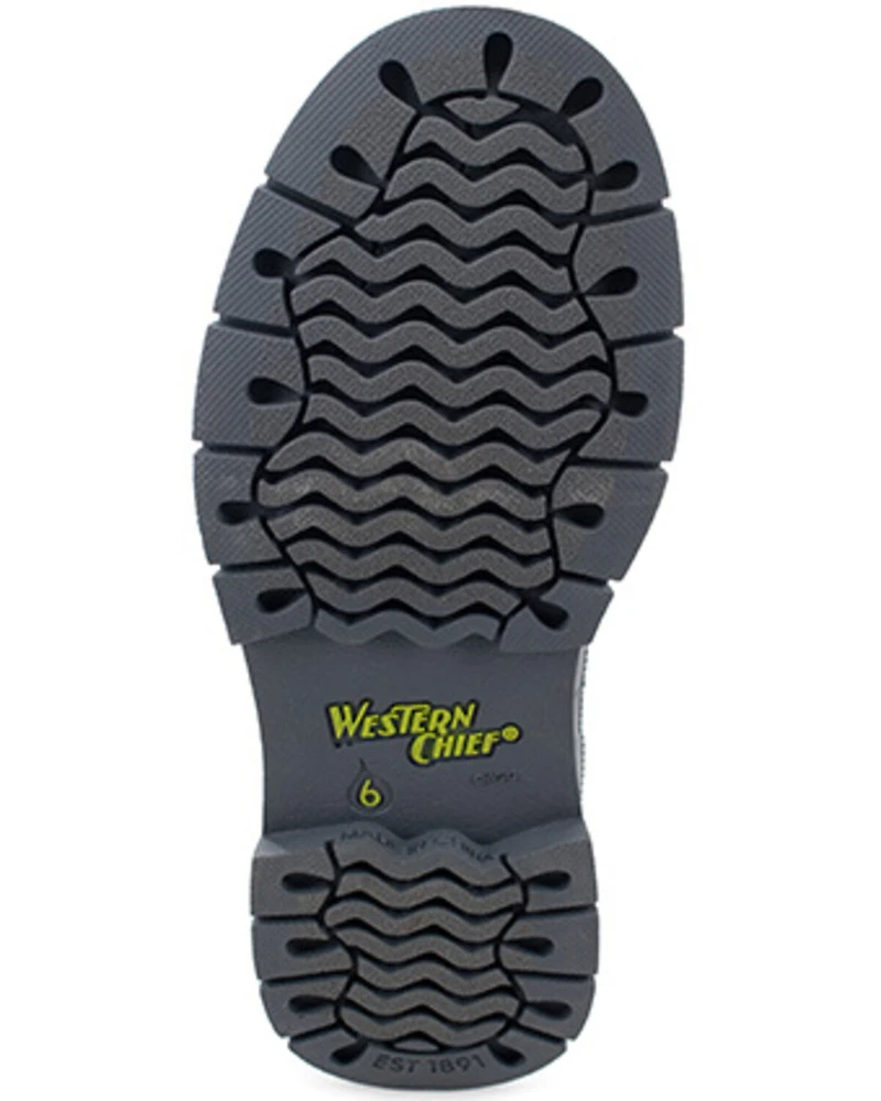 Western Chief Women's Black Sheep Faux Fur Tall Rain Boots