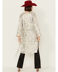 Sadie & Sage Women's Aura Sequin Floral Kimono