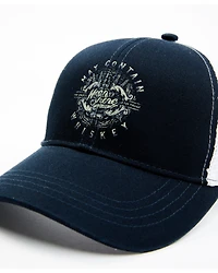 Moonshine Spirit Men's May Contain Whiskey Circle Graphic Mesh-Back Ball Cap