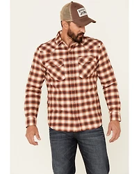 Pendleton Men's Red Wyatt Small Plaid Long Sleeve Snap Western Shirt