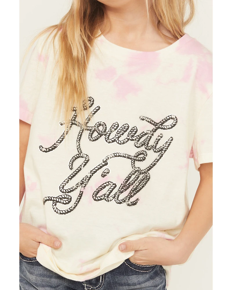 Rock & Roll Denim Girls' Howdy Y'all Short Sleeve Graphic Tee