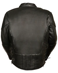 Milwaukee Leather Men's Side Lace Vented Scooter Jacket - 3X