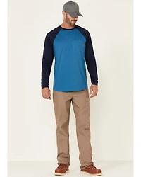 Hawx Men's Original Baseball Crew Long Sleeve Work T-Shirt
