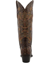 Black Star Women's Lockhart Embroidered Leather Western Boot - Snip Toe