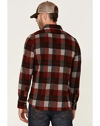 Flag & Anthem Men's Berks Plaid Textured Knit Long Sleeve Button-Down Western Shirt