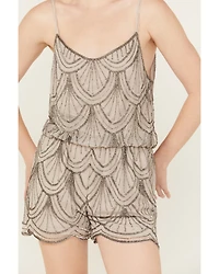 Angie Women's Beaded Sleeveless Romper