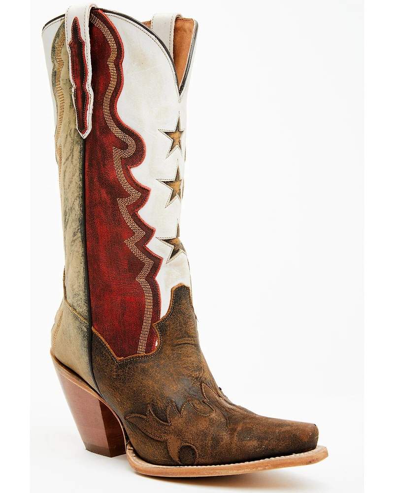 Dan Post Women's Senorita 13" Star Overlay Western Boots - Snip Toe