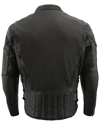 Milwaukee Leather Men's 3X Side Lace Vented Scooter Jacket - Big