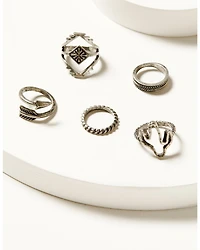 Shyanne Women's Isla Oasis Cactus Ring Set - 5 Piece