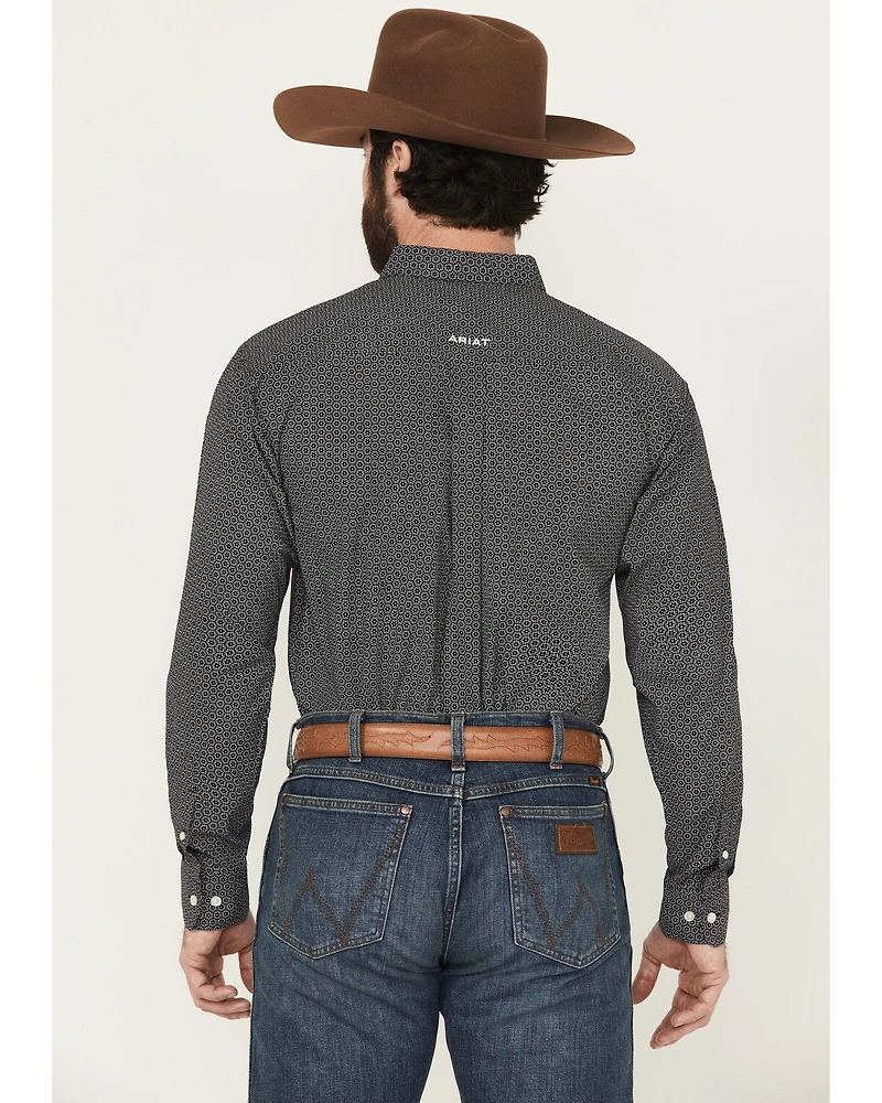 Ariat Men's Team Flower Geo Print Long Sleeve Button-Down Western Shirt