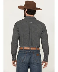 Ariat Men's Team Flower Geo Print Long Sleeve Button-Down Western Shirt