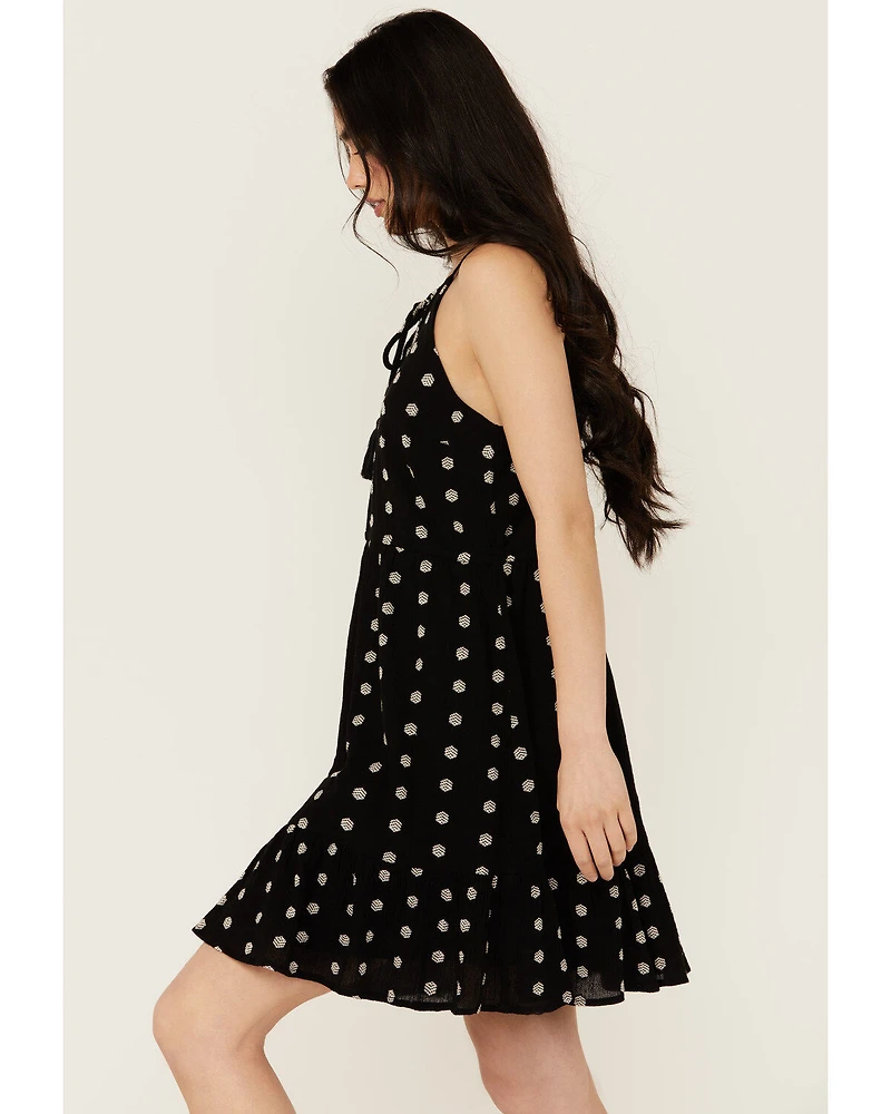 Idyllwind Women's Zelida Embroidered Halter Neck Mini Dress